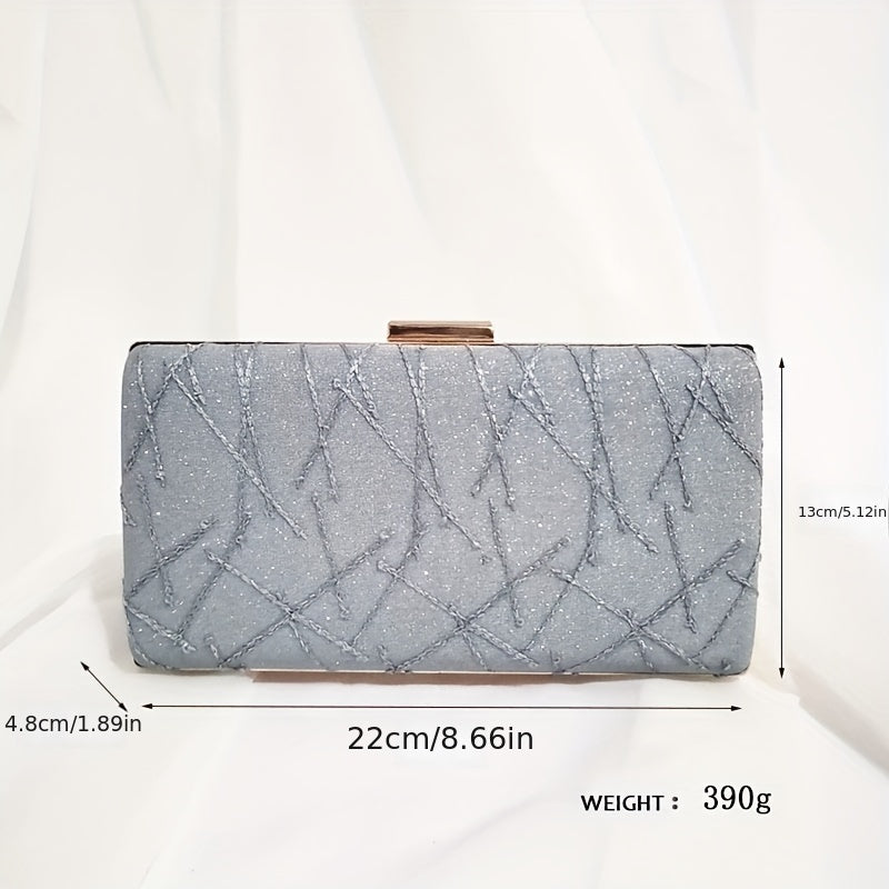 Stylish Clutch Wallet Evening Bag with Chain Strap