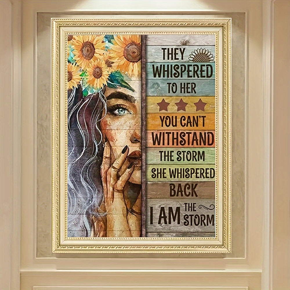 Sunflower Girl Canvas Poster Prints for Home Wall Decoration