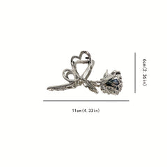 Wave Metal Hair Claw Faux Pearl Shark Claw Ponytail Holder Hair Accessories