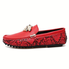 Snakeskin Print Loafers Soft Sole Shoes Casual Slip On Flat Shoes