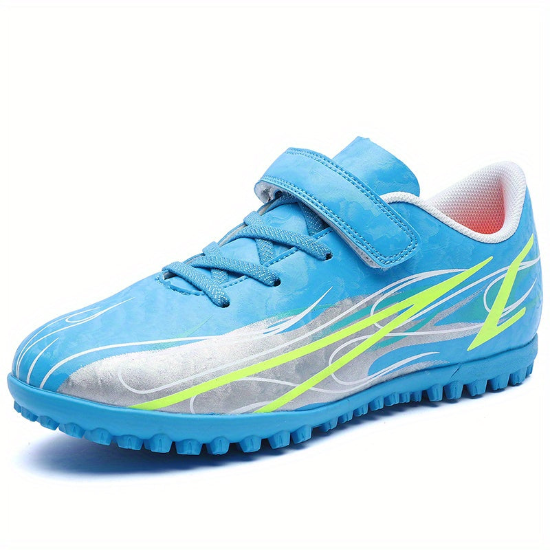 Youth Turf Soccer Shoes Hook And Loop Fastener Safe For Ankle All Season