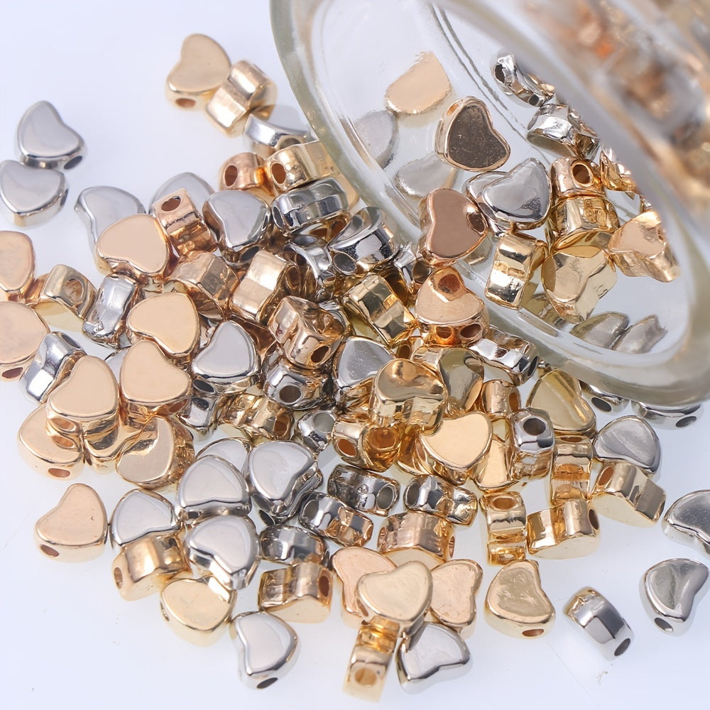100pcs Heart Partition Beads for Jewelry Making