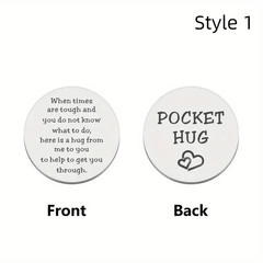 Men's Stainless Steel Pocket Hug Coin Gift