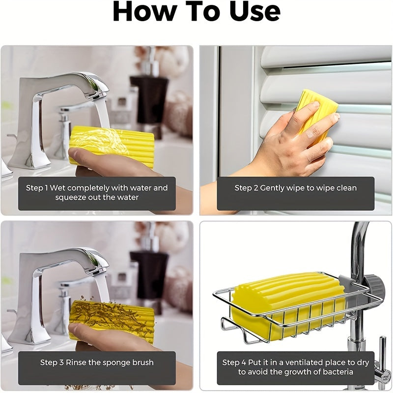 Damp Clean Duster Sponge Brush for Blinds Glass Baseboards Vents Mirrors