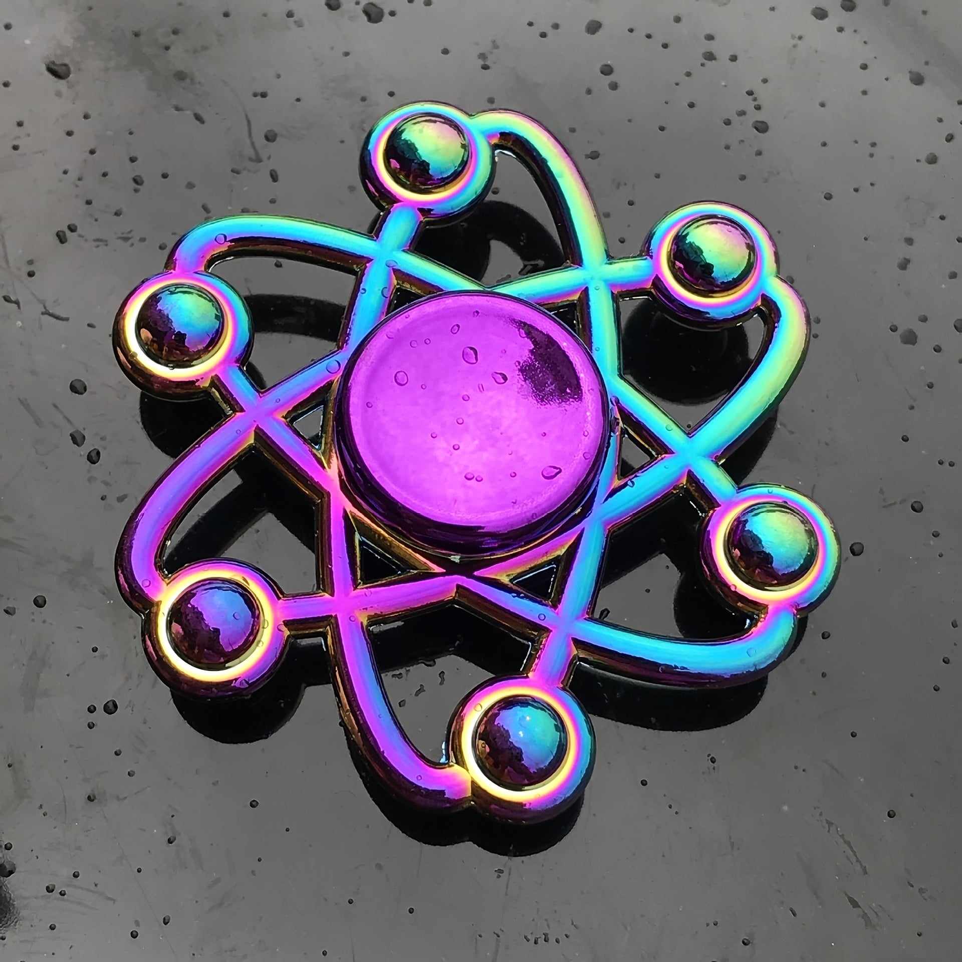 Colorful Alloy Metal Fidget Spinner Iridescent Purple Pink Green Golden Spinner