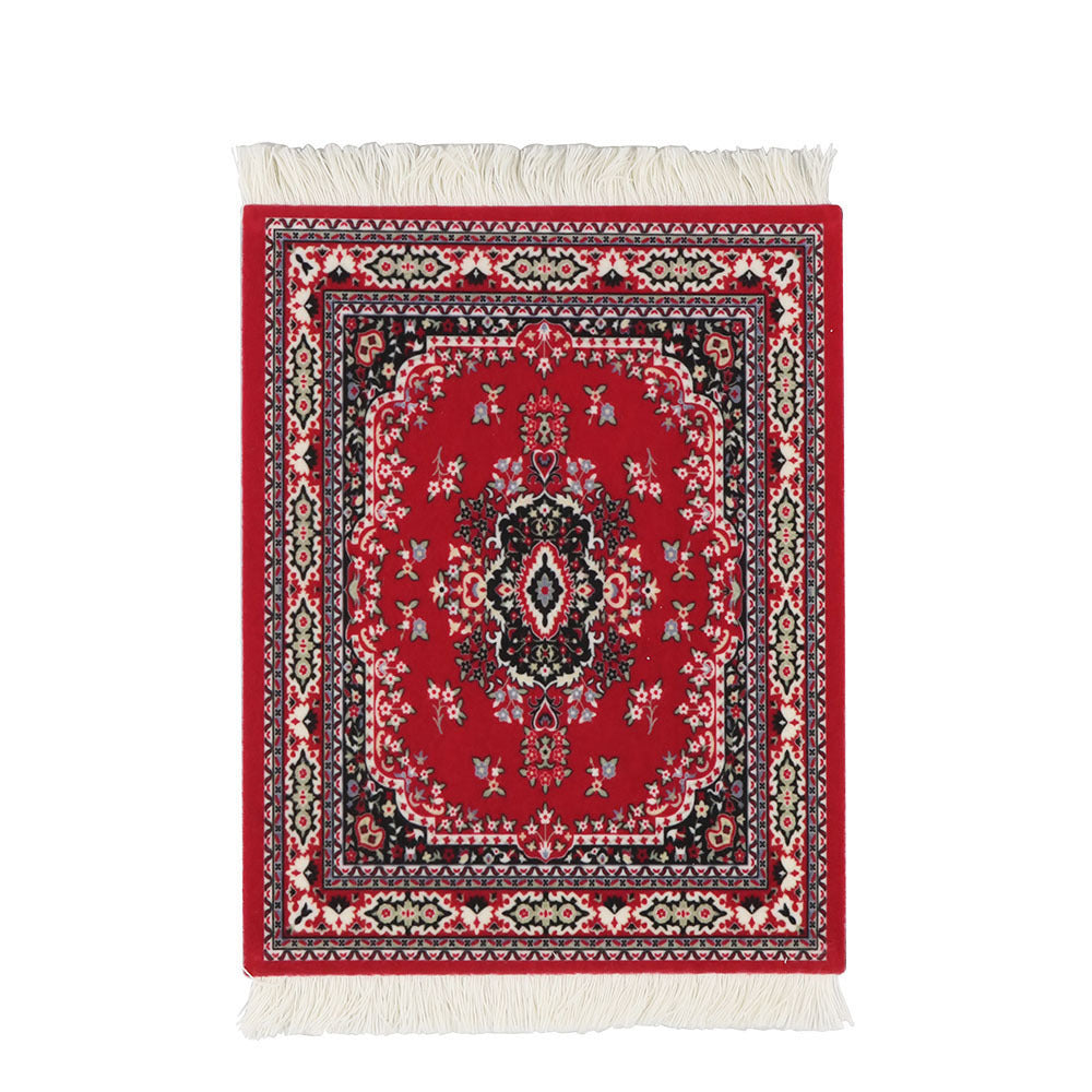 Persian Mini Woven Rug Mat Mousepad Retro Style Carpet Pattern