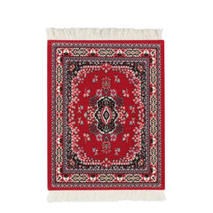 Persian Mini Woven Rug Mat Mousepad Retro Style Carpet Pattern
