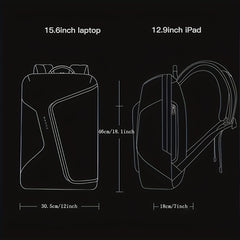 BANGE Business Backpack w/ USB Charging Port Water Resistant