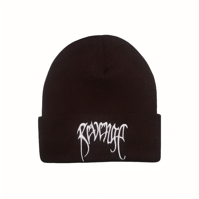 High Letter Embroidery Knitted Hat Autumn Winter Pullover Beanie
