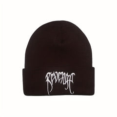 High Letter Embroidery Knitted Hat Autumn Winter Pullover Beanie
