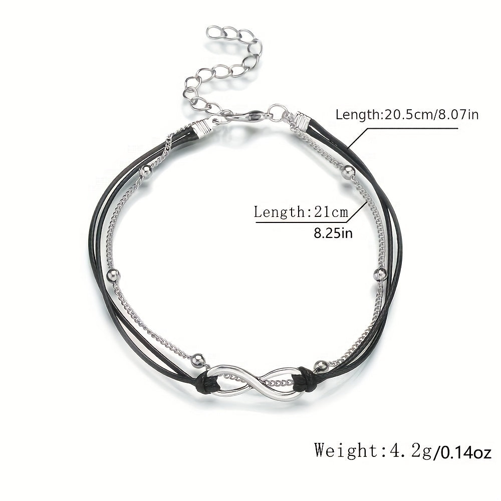 Vintage Style Stackable Anklet Set for Women