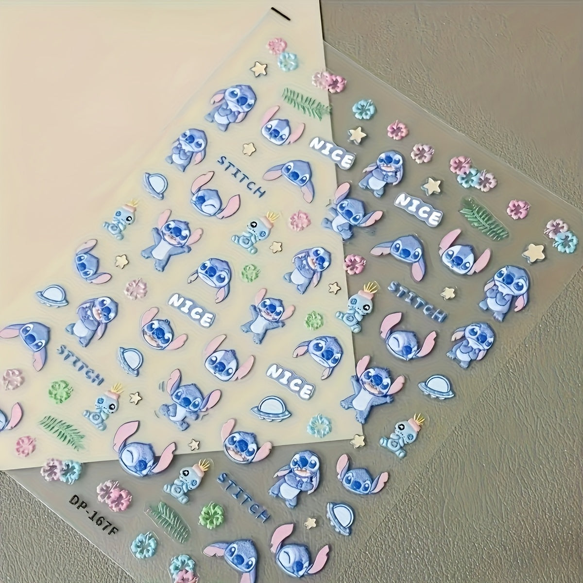 Matte Stitch Nail Stickers Hearts DIY Self Adhesive Decals