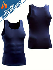 Men's Compression Tank Top Quick Dry High Stretch Sleeveless Shirt M