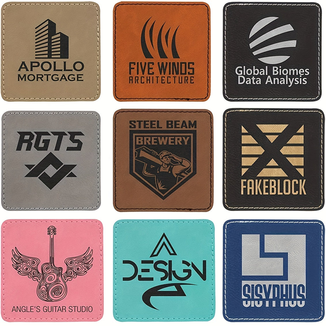 30pcs Blank Leather Patches Adhesive Trucker Hat Iron DIY Crafts Clothing Repair
