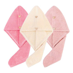3pcs Microfiber Hair Towel Wrap for Women Quick Drying Cap