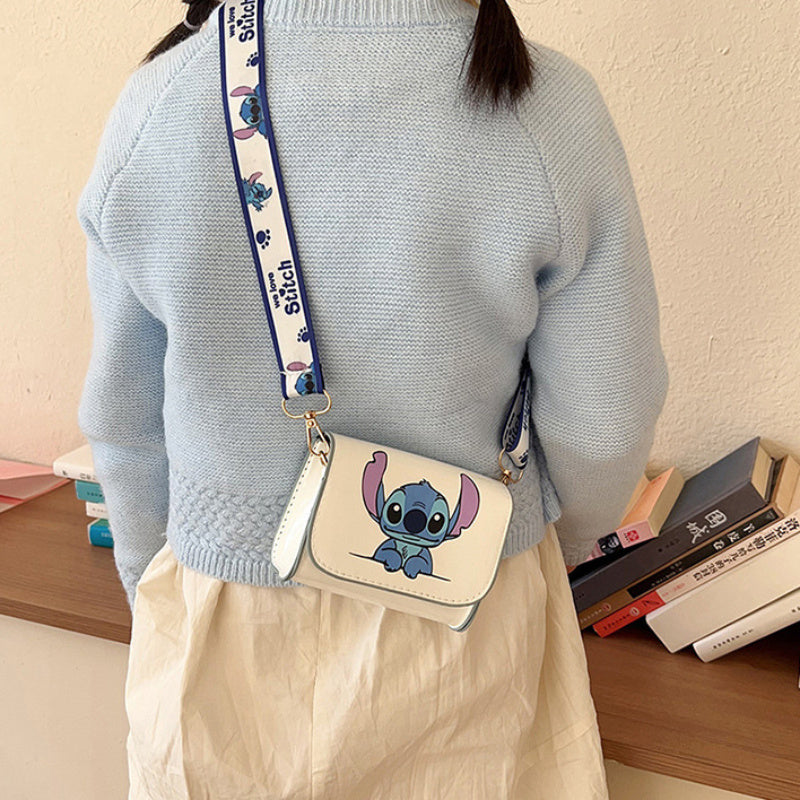 Stitch Girls Diagonal Backpack Durable TPU Material