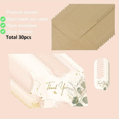 30pc Thank You Cards Set - Express Gratitude to Loved Ones