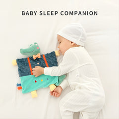 Soothing Towel Toy & Beanie Fabric Baby Blanket with Bell