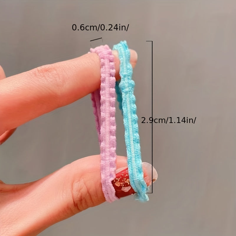 50pcs Small Candy Hair Tie Braid Ponytail Hair Accessories for Girls Kids Women