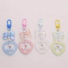 Acrylic Love Bell Orchid Keychain Pendant For Girls