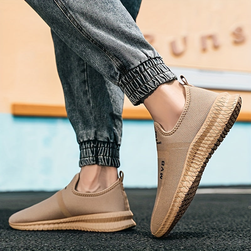 Men's Knit Slip On Casual Shoes Soft Sole Sneakers
