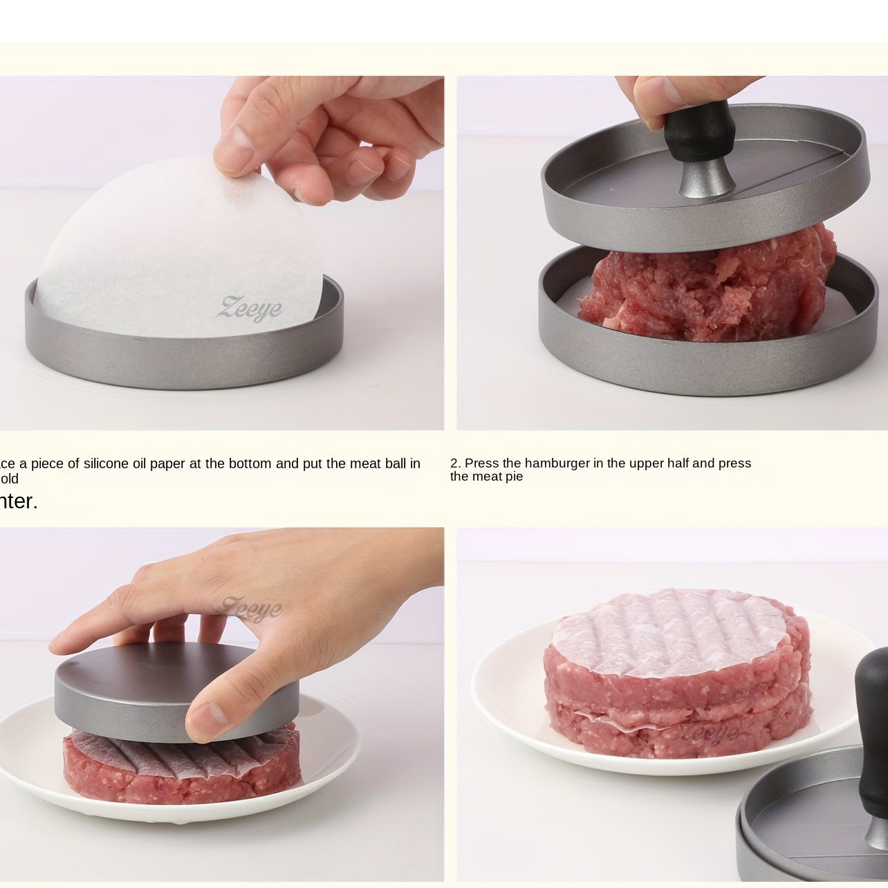 Meat Press Burger Mold Patty Maker Non-stick Hamburger Meat Maker