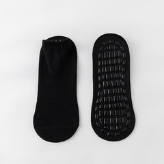 Solid Towel Bottom Yoga Socks Anti Slip Garters Grip Short Crew Socks
