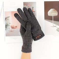 Men's Winter Cycling Gloves Warm Velvet Touch Screen Gloves