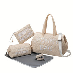 Stylish Travel Mommy Bag Set with Large Capacity