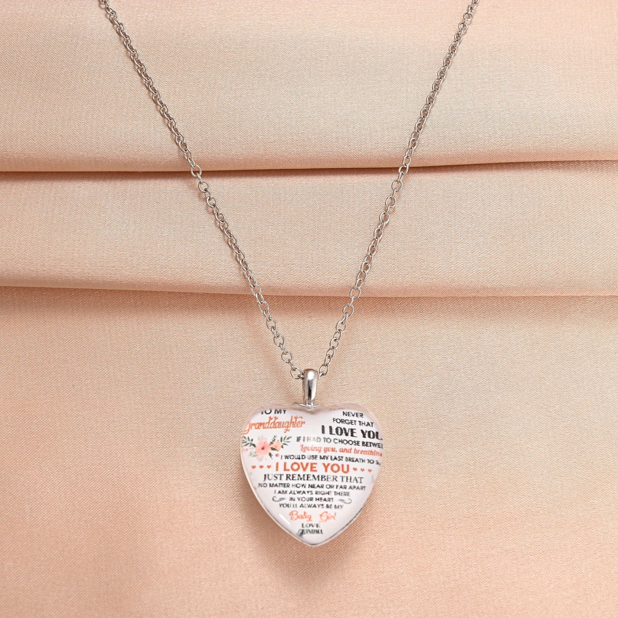 Granddaughter Pendant Necklace Delicate Christmas Party Gift