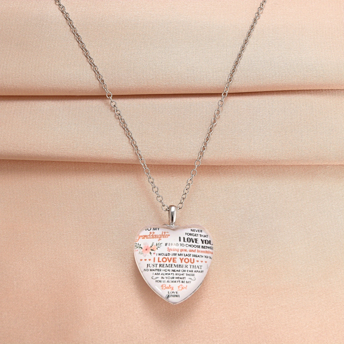 Granddaughter Pendant Necklace Delicate Christmas Party Gift