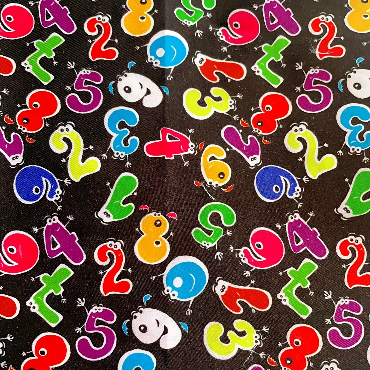 8pcs Arabic Number Series Fabric Pack for DIY Sewing Crafts