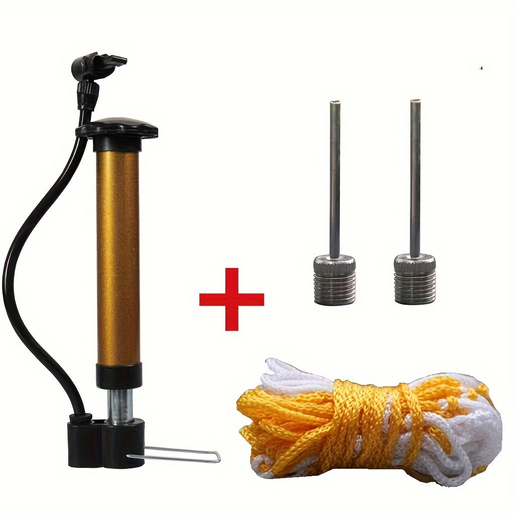 Portable Basketball Pump with Storage Net Bag and Air Needle