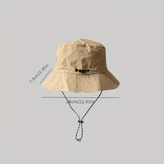 2 in 1 Bucket Hat Portable Bag Drawstring Sun Hat Lightweight Boonie