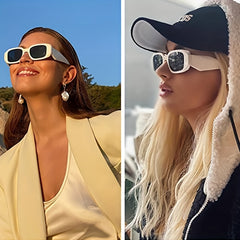 Stylish Punk Rectangular Sunglasses UV Protection Outdoor Travel Eyewear