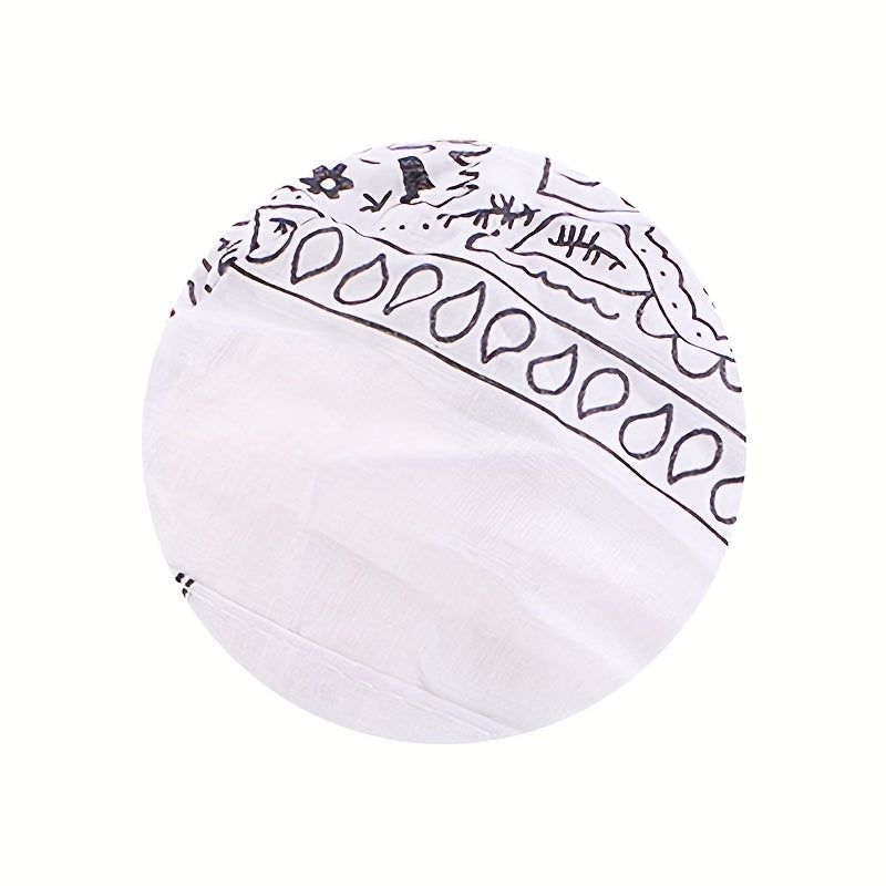 Paisley Print Turban Cap Ramadan Head Wrap Bandana Casual Lace Up Hijab Hat