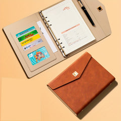 A5 Faux Leather Office Notebook Binder