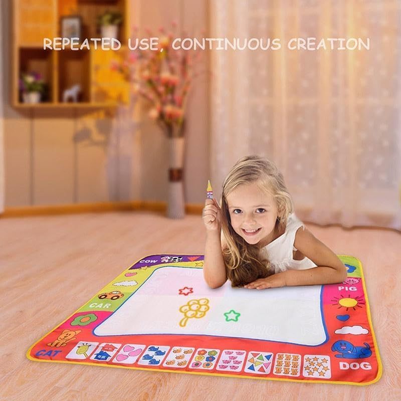Water Magic Doodle Mat Drawing Painting Mat 60 with 2 Magic Pen Multicoloured