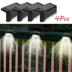 4pcs Solar Deck Lights Waterproof LED Landscape Light
