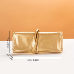 Makeup Brush Organizer Bag Faux Leather Brush Storage Bag