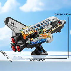 536pc Space Shuttle Building Block Toy Set Educational Fun Creative Desktop