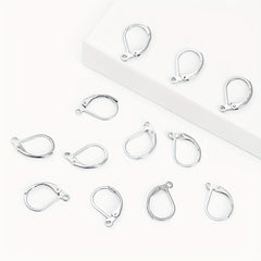 100pcs Pack Silver Jewelry Findings Earring DIY Accessories