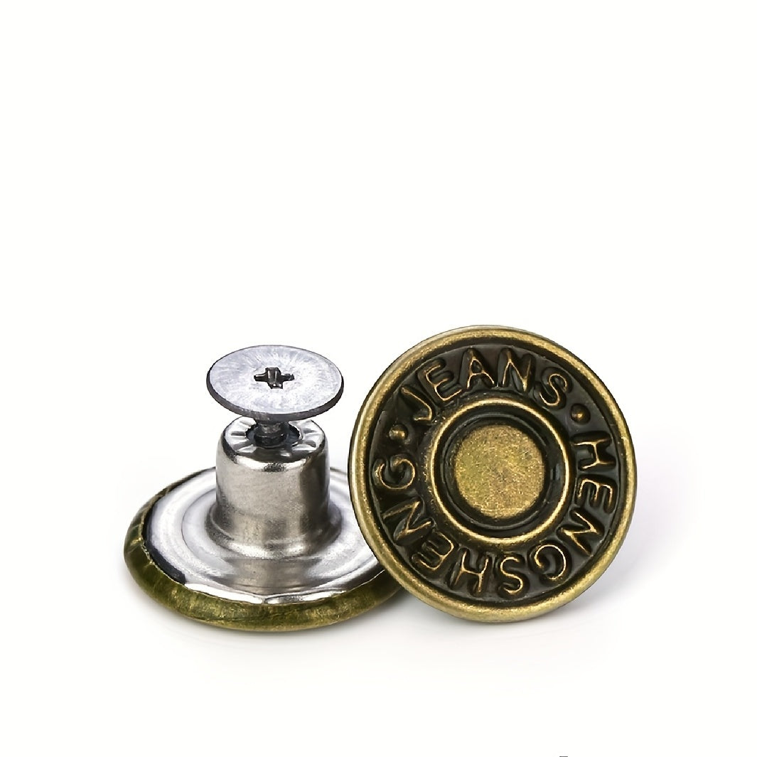 30pcs Letter Retro Buttons Removable Decorative Accessories With Screwdriver