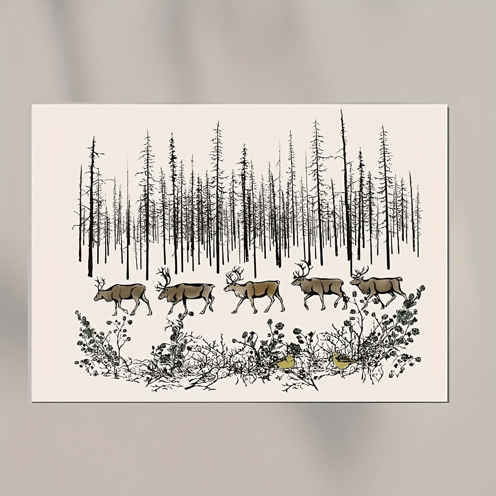 Deer Trees Transparent Stamps for DIY Scrapbooking