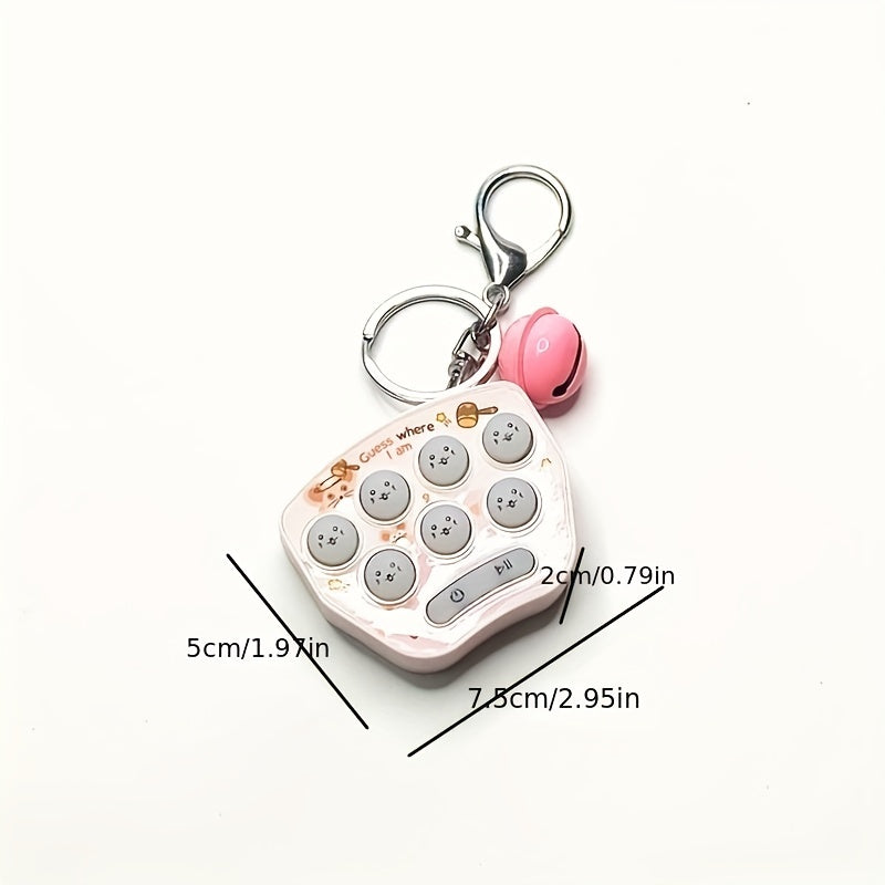 Whac A Mole Game Machine Keychain Pendant Handheld Game Console Toy