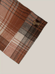  Plaid Print Long Sleeve Button Up Shirt