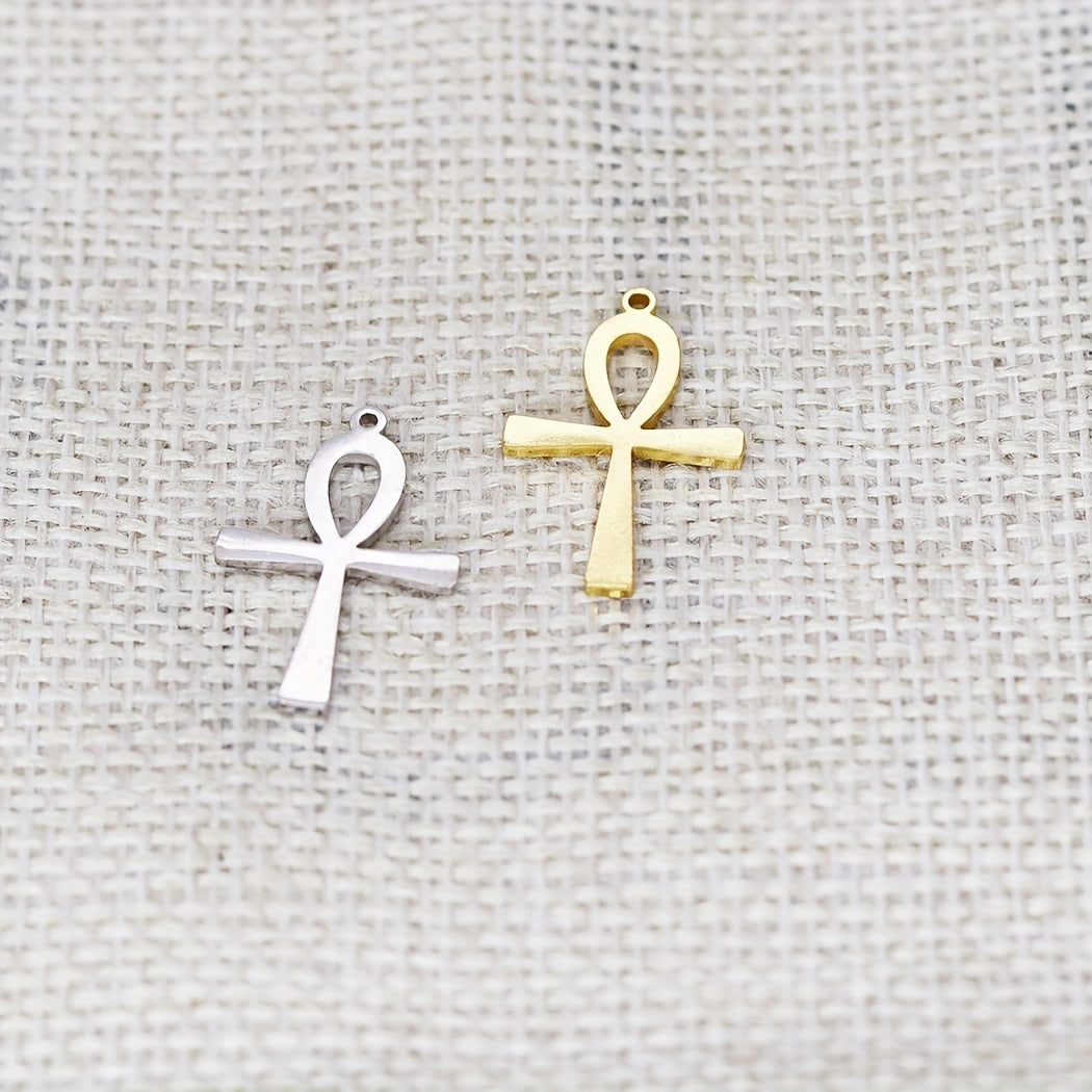 5pcs Cross Pendant Stainless Steel Necklace Jewelry Accessories