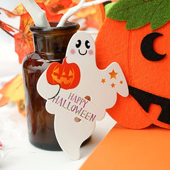 50pcs Halloween Ghost Pumpkin Lollipop Holders Party Favor Decor