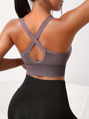 Cross Back Sports Bra for Women Workout Comfortable Breathable