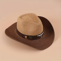 Cattel Head Western Cowboy Hat With Big Cow Head Leather Belt Gift For Men